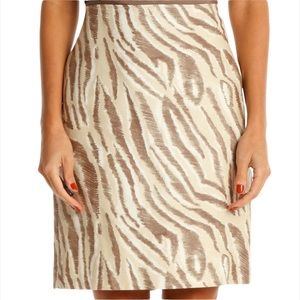 Ann Taylor Loft Animal Print Skirt size 0P